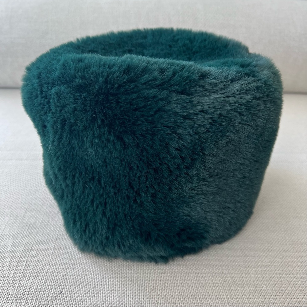 PRIMADONNA • Plush Green Russian Ushanka Faux Fur Hat